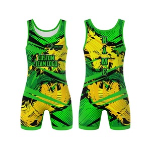 Combinaison de lutte unisexe, design personnalisé, faible MOQ, créez vos propres combinaisons de lutte, différents styles de vêtements de lutte, pack promotionnel - Product Image 2