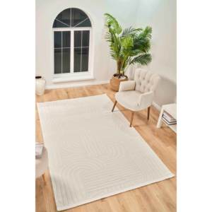 BY007 Crème-Café Doux Texturé Polyester Tapis Haute Qualité 10mm Épais Moderne Tapis pour Adolescent Chambres Rectangle Couloir Motif - Product Image 5
