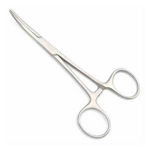 Pinzas dentales curvas de acero inoxidable de 12,5 CM Halsted, pinza hemostática para mosquitos inalámbrica Manual, instrumentos quirúrgicos de alta calidad - Product Image 1