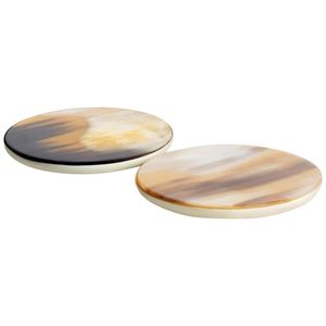 Full Customized Ox Horn Natural Polished Drink Coasters Natural Design Buffalo Horn Unique Coasters for <b>Table</b> <b>Protection</b> - Product Image 2