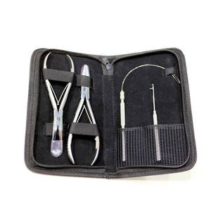 Vente en gros d'extensions de cheveux professionnelles, meilleure vente, kit d'extensions de cheveux de haute qualité, pince professionnelle en acier inoxydable - Product Image 1