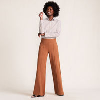 Pantalones Palazzo Marrones Elegantes para Mujer, Directo de Fábrica de Bangladesh, Algodón de Primera Calidad, Moda de Verano, Ropa al Por Mayor