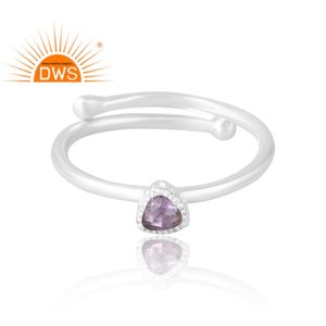 Anillo de piedras preciosas de amatista Rosa Natural de Plata de Ley 925 más vendido, joyería personalizada para mujer, regalo para ella - Product Image 2
