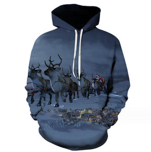 Navidad Harajuku sudaderas con capucha de gran tamaño para hombres moda 3D estampado otoño nuevo en sudaderas Hip Hop tendencia ropa mujer pulóver - Product Image 2