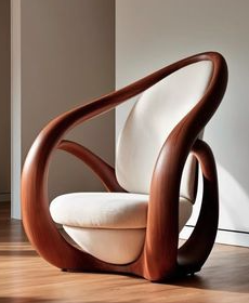 Silla Decorativa de Madera para Esquinas de Habitaciones de Huéspedes - Product Image 3