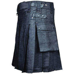 Kilt utilitaire moderne en denim avec poches cargo durables, respirant, style écossais traditionnel 2026 - Product Image 3