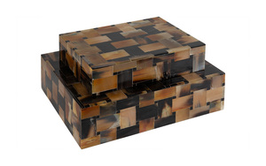 Caja artesanal de cuerno ecológica de lujo hecha a mano Caja de acento vintage con caja de cuerno natural hecha a mano - Product Image 2