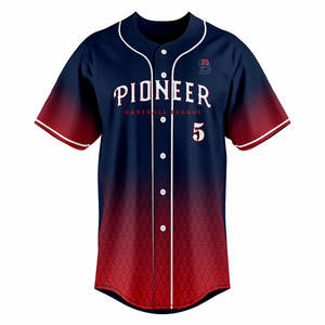 Jersey de béisbol con botones de fabricante de Pakistán Jersey de béisbol de color sólido Jersey de béisbol - Product Image 1