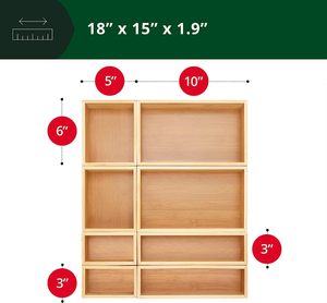 WOOD Luxury Mangowood <b>Storage</b> Box, Bin Set - Multi-Use Drawer Organizer <b>for</b> Kitchen, Bathroom, <b>Makeup</b>, Jewelry 8 Box - Product Image 6