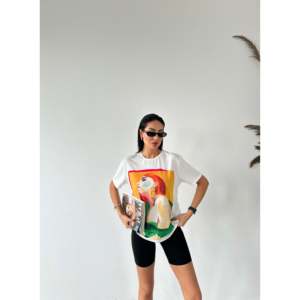 T-shirt en jersey pour fille avec imprimé contrasté - Product Image 3