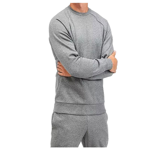 Ropa de pareja, ropa de calle, conjunto de chándal en blanco, chándal de algodón 100%, logotipo de gimnasio, forro polar sin capucha, conjuntos para hombres en ropa para correr - Product Image 4