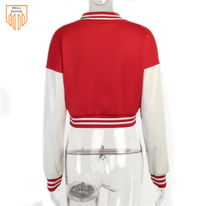 เสื้อแจ็คเก็ตวาร์ซิตี้พิมพ์ลายสำหรับผู้หญิง ปี 2025 แขนผ้าขนสัตว์ เสื้อแจ็คเก็ตเบสบอลสไตล์วินเทจสำหรับฤดูหนาว ความยาวปกติ - Product Image 3