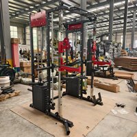 FDFIT Machine Smith multifonctionnelle tout-en-un, équipement de gym à domicile, rack de squat commercial, station d'entraînement fonctionnel