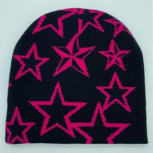 Sombrero de invierno de estrella para adultos Sombrero grueso de lana para adultos Sombrero de calavera de punto suave - Product Image 2