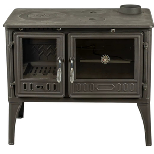 Poêle à bois en fonte Dorello avec four et plaque de cuisson - Product Image 1