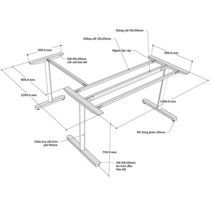 TIO Minimalist L-Shaped Corner <b>Table</b> Legs Metal Iron Furniture Legs <b>for</b> Dining <b>Table</b> <b>Bed</b> & Kitchen-HCTO005 - Product Image 4