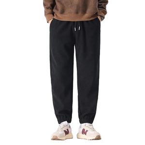 Pantalon décontracté d'hiver pour homme en coton doux avec taille élastique et cordon de serrage, épais et chaud, style chinois, grande taille - Product Image 4