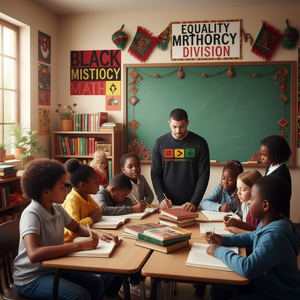 Camiseta de manga larga con estampado de matemáticas para el Mes de la Historia Negra, la igualdad es mayor que la división, camiseta promocional de igualdad - Product Image 3