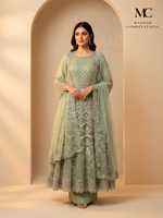 Robes de style modeste pour femmes, Lehnga de haute qualité, tissu en organza/filet respirant, broderie très fine, robe de soirée de mariage