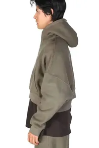 Fabricants de vêtements 500gsm qualité recadrée bodyfit sweat à capuche poids lourd surdimensionné pull sur sweats à capuche - Product Image 2