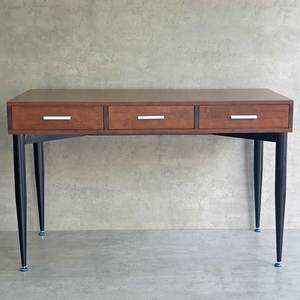 Bureau d'ordinateur CONE BD68098 120x60cm avec tiroirs en bois de caoutchouc et pieds en fer - Product Image 4