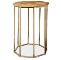 Nouvelle table basse de salon moderne et écologique avec cadre en métal et plateau en marbre