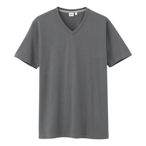 Next Level Apparel <b>Men's</b> Premium Cotton Blend V-Neck T <b>Shirt</b> <b>Dark</b> Heather <b>Grey</b> T <b>Shirts</b> Crew Neck Fitness T <b>Shirt</b> - Product Image 3