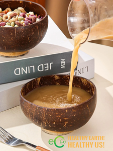 Nuevo producto de coco 2025 cuencos pequeños de cáscara de coco para comida de batido/cuencos de coco decorativos hechos a mano elegantes hechos en Vietnam - Product Image 4