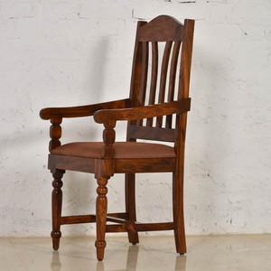 Monalisa Modern Eco-Friendly <b>Dining</b> <b>Armchair</b> Made of Solid Mahogany Wood with Walnut Finish for Indoor/Outdoor <b>Dining</b> Use - Product Image 2