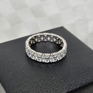 Bague en argent S925 personnalisée avec moissanite VVS pour femme, coupe brillante marquise, bague de fiançailles, bijoux fins, bagues en diamant VVS - Product Image 2