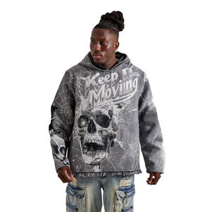 Sudadera con Capucha Estampada para Hombre al por Mayor, 100% Algodón, Tejido de Felpa, Gruesa, Antiencogimiento, Transpirable - Product Image 2