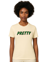 T-shirt neutre 08 pour femme, vêtement de sororité grecque, rose et vert, personnalisable, décontracté, été, 100% coton avec diamants