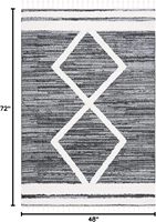 Modern Luxury Moroccan Hand Knotted Woolen Area Rugs with Floral Pattern Non-Slip Washable Flat Pile Carpet-Exporter in India
