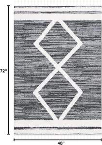 Tapis en laine noués à la main marocains de style moderne Tapis attrayant imprimé à la main Exportateur de tapis en Inde - Product Image 2