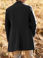 Manteau trench pour homme, streetwear, coupe ample, simple boutonnage, respirant, chaud, doux, col rabattu, pour l'automne, veste grande taille
