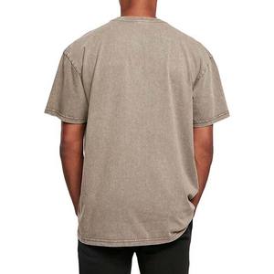 Meilleure vente vêtements personnalisés pour hommes délavés à l'acide t-shirts unis grande taille 100% coton poids lourd 210gsm t-shirt sonnerie - Product Image 2