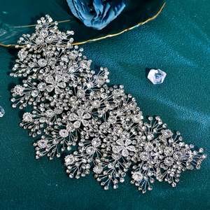 Bridella BHP240-S <b>Silver</b> Rhinestone <b>Headband</b> with Comfortable Fit for Weddings & Formal Events - Product Image 5