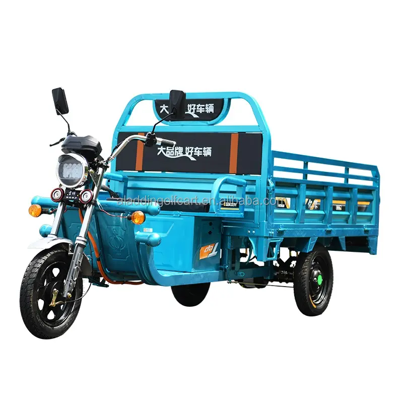 Трехколесный электрический скутер, Электрический грузовой велосипед с моторизованным приводом и барабанным тормозом для использования пассажирами