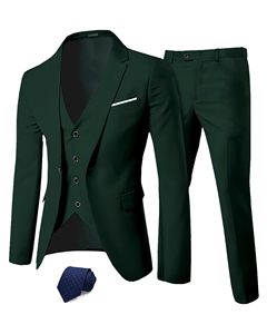 Trajes Formales para Hombre, Trajes Formales de 2 Piezas de Corte Regular para Hombre, Chaqueta + Pantalones para Bodas, Trajes de Negocios - Product Image 1