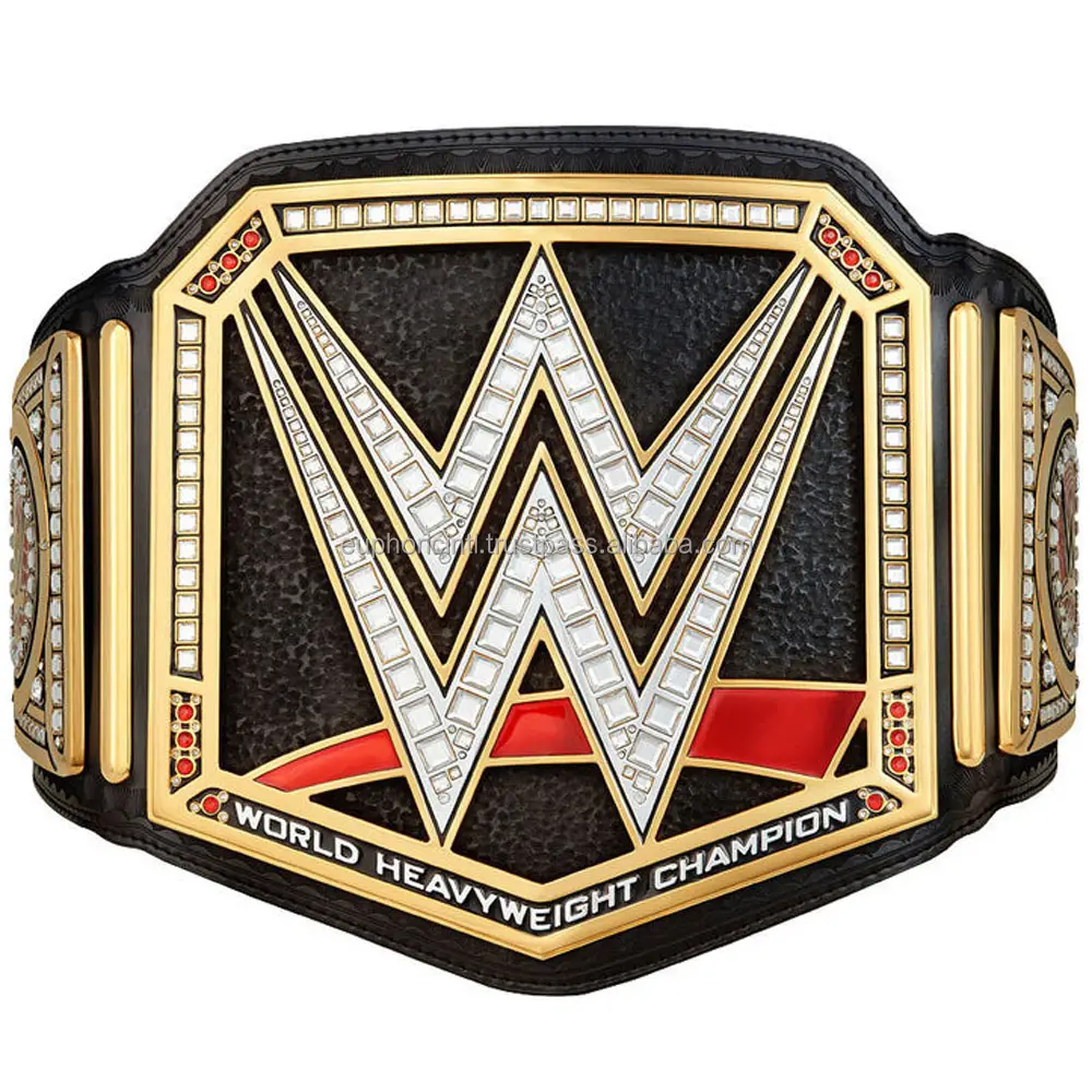 World Heavyweight Wrestling Title Belt Exhibition Stand Authentic Championship Title Belt Colorless Best Quality Belt