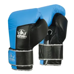 Gants d'entraînement en cuir véritable à deux couleurs, à doigts entiers, de haute qualité, professionnels, unisexes, personnalisés, gants de boxe - Product Image 1