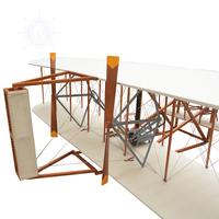 Maquette OMH 1903 Wright Brother Flyer à l'échelle 1:5, style nautique, en bois de cèdre peint, forme personnalisée, décoration de table, artisanat pour la maison