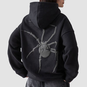 Ropa de calle personalizada 100% Sudadera con capucha de algodón de alta calidad Spider Hunter Sudadera con capucha unisex de gran tamaño recortada Sudadera con capucha unisex - Product Image 5