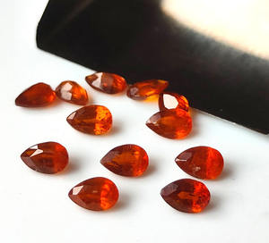 ลูกแพร์4x6mm-7x10mm ไคยาไนต์สีส้มธรรมชาติอัญมณีเจียระไนแบบหลวมสำหรับทำเครื่องประดับ - Product Image 3