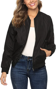 Vestes en satin personnalisées/veste de baseball en satin 100% polyester/blouson aviateur en satin blouson aviateur pour femmes - Product Image 5