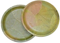 Assiettes jetables écologiques en feuilles biodégradables Sal/Palash pour fêtes, mariages, traiteurs et service de restauration