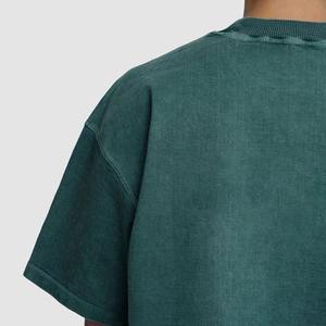 T-shirt en coton 100% tricoté pour homme, surdimensionné, lourd, respirant, délavé à l'acide, style vintage, lavage à la pierre, vente en gros OEM - Product Image 3