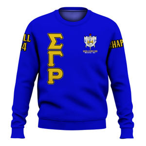 Sudadera con Cuello Redondo de la Hermandad Sigma Gamma Rho, Azul y Dorado de 1922, Sudadera de Forro Polar Premium para Mujer, Estilo de Regalo de Invierno - Product Image 1