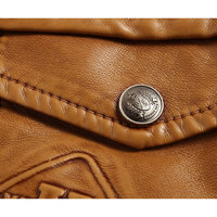 Nouvelle Arrivée 2025 – Veste Homme en Cuir de Vachette 100% Teint Uni, Personnalisable, Résistante à l'Eau, Col Montant, Logo Avant