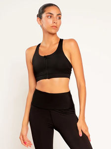 Women's Breathable High Support <b>Racerback</b> <b>Sports</b> <b>Bra</b> | Custom Fitness & Yoga <b>Bra</b> Front Logo | OEM/ODM Activewear Manufacturer - Product Image 4